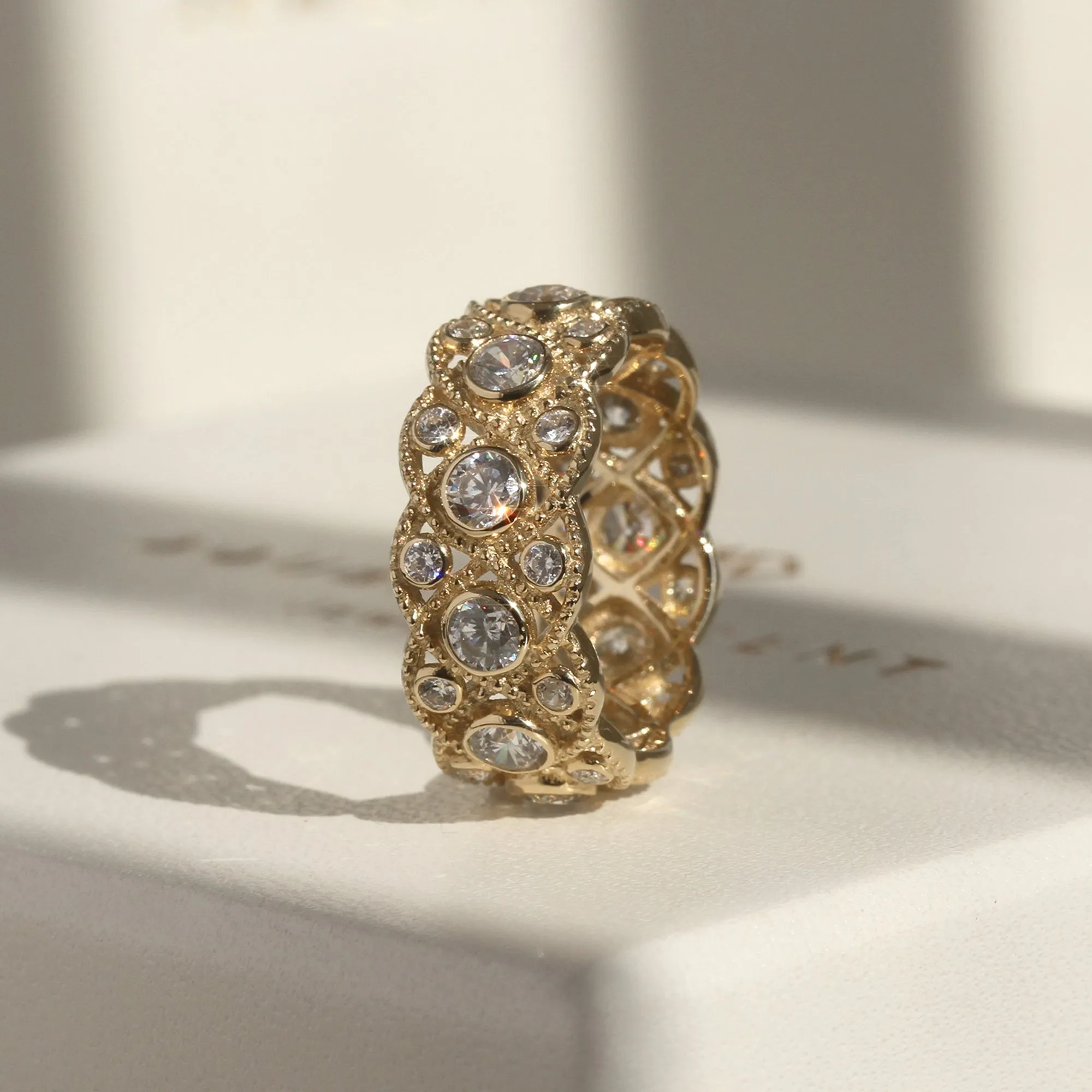 Timeless Love: 9mm Vintage Eternity Ring