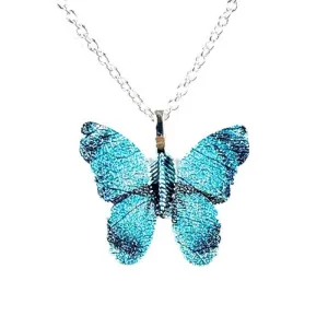 Turquoise Butterfly Leaf Necklace