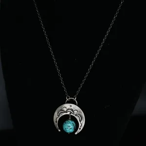 Turquoise Sun Scallop Naja Necklace