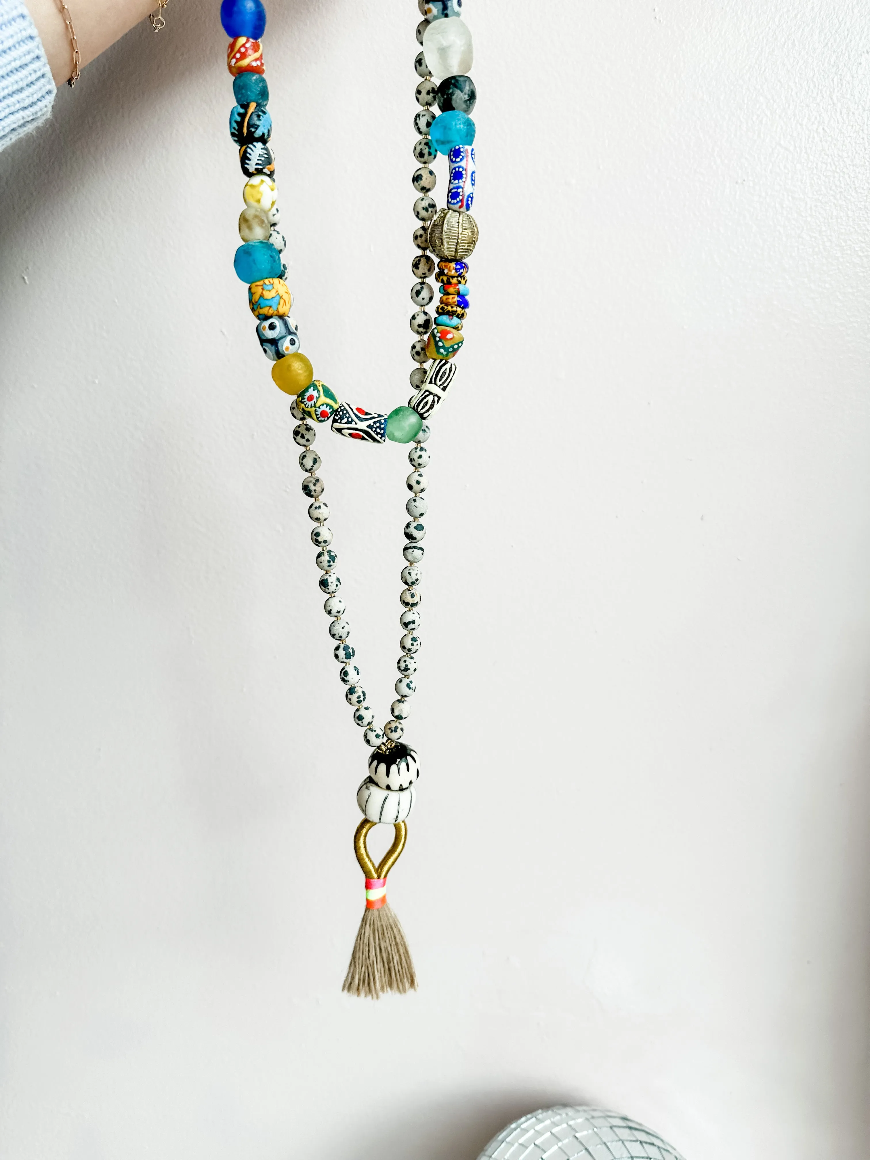 Twisted Sisters Multi Layer African Bead Necklace