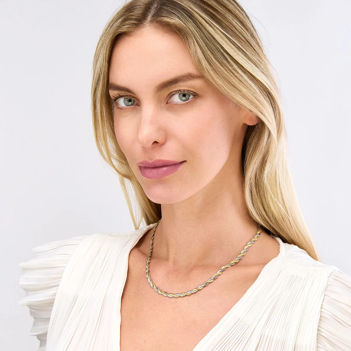 Two-Tone Braided Snake Chain