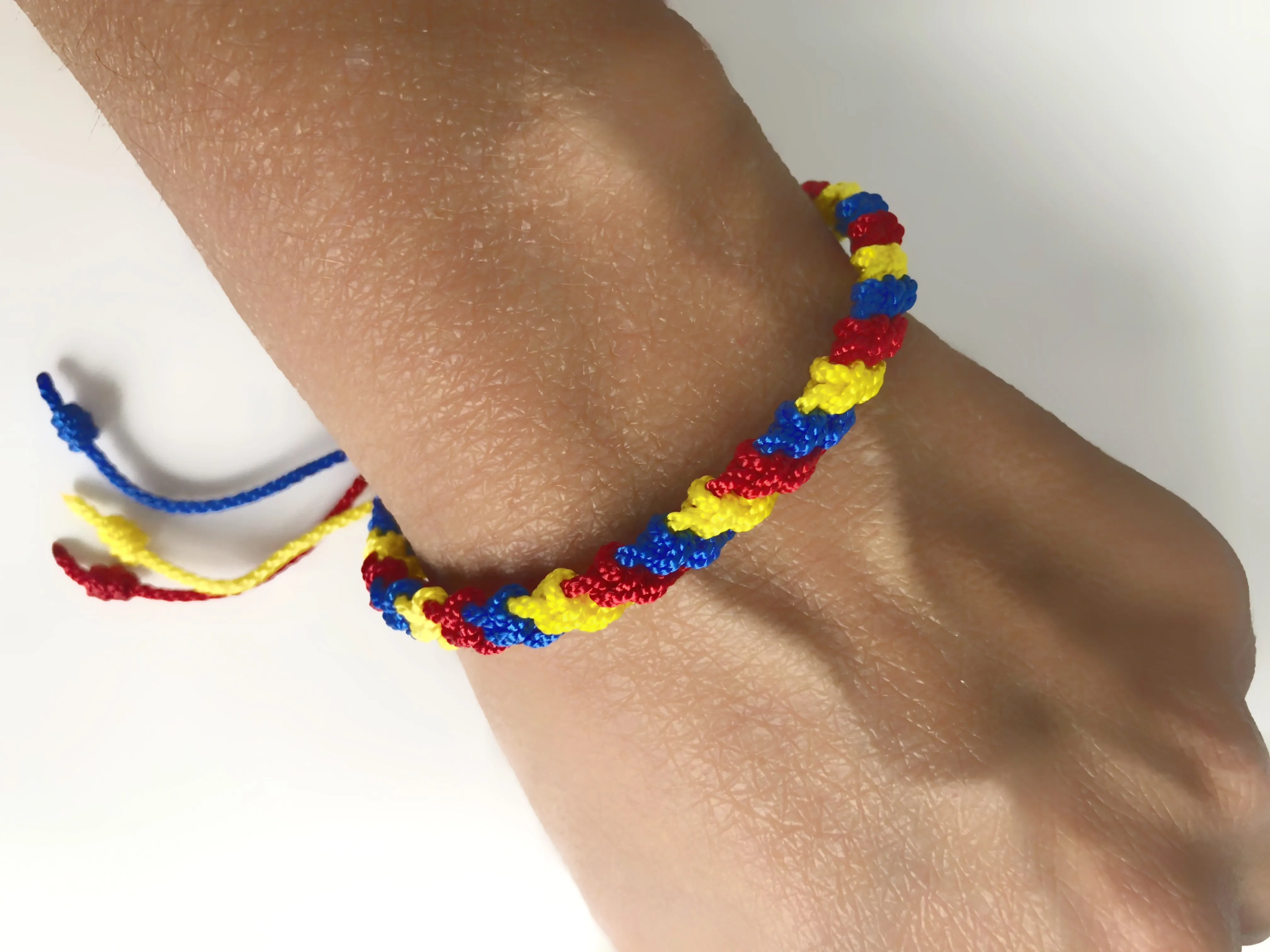 Venezuela - Colombia Adjustable Macrame Bracelet