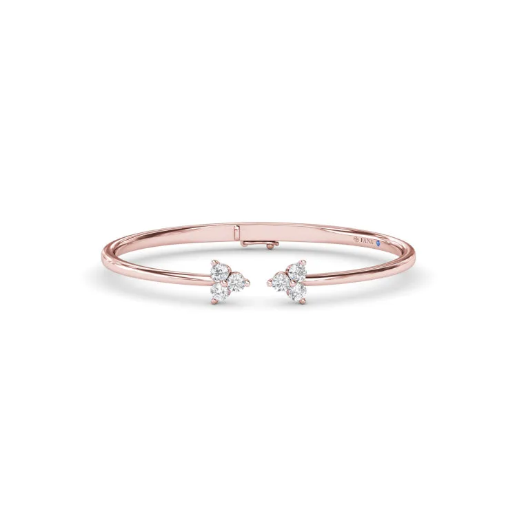Whimsical Three Stone Bangle