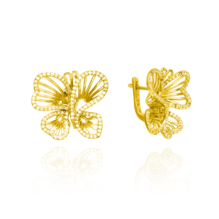 Wire Butterfly Earrings