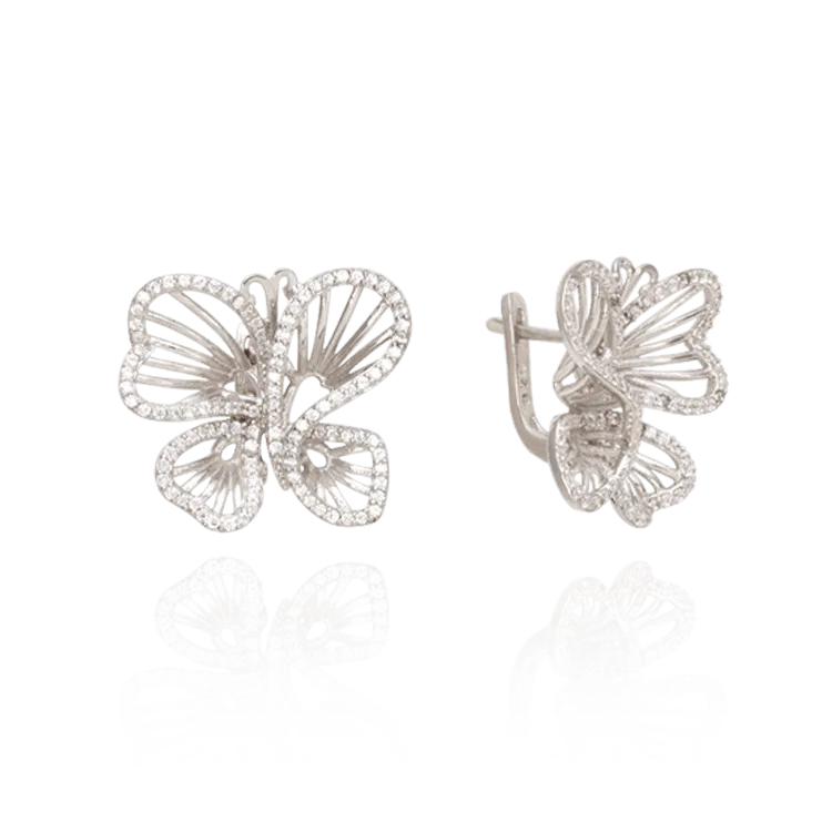 Wire Butterfly Earrings