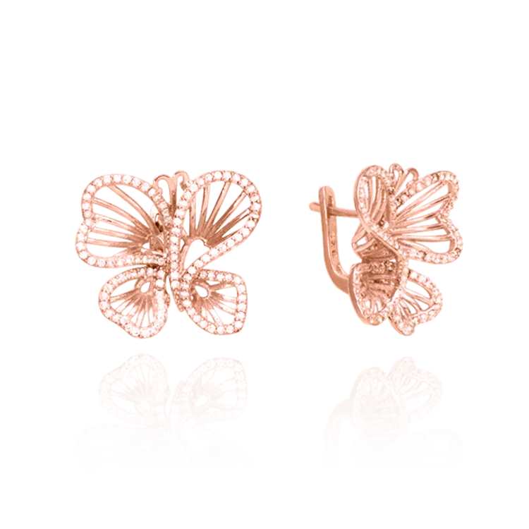 Wire Butterfly Earrings