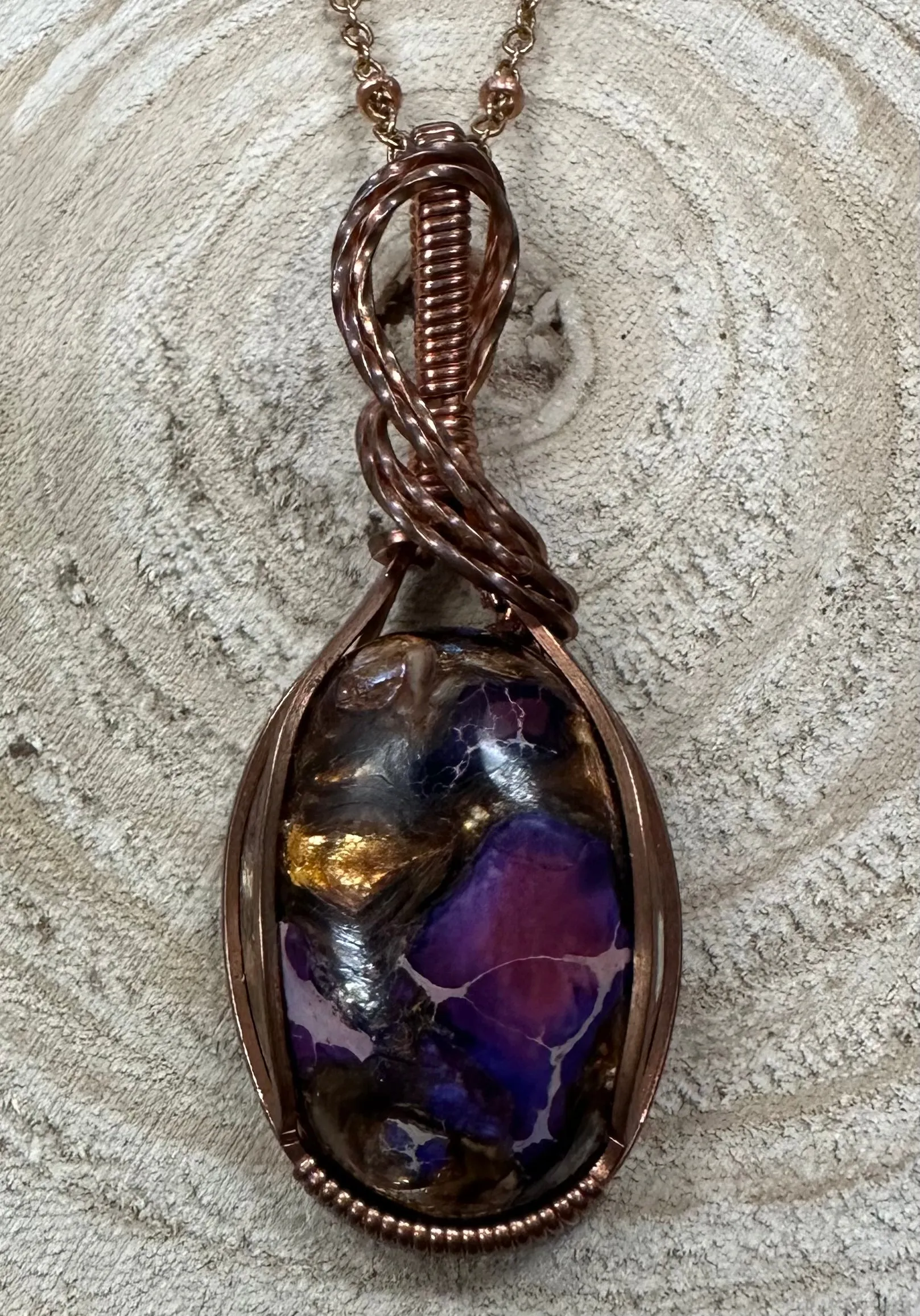Wire Hand Wrapped Jewelry by Kaley