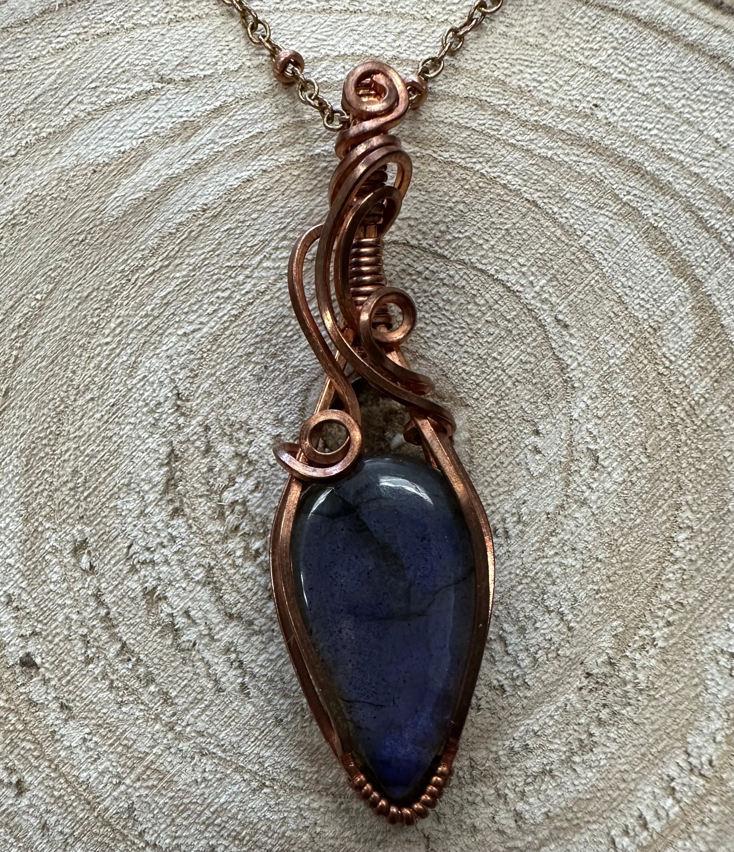 Wire Hand Wrapped Jewelry by Kaley