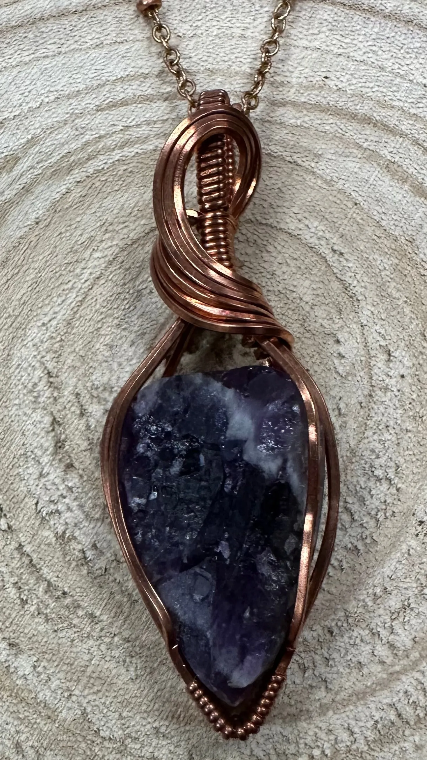Wire Hand Wrapped Jewelry by Kaley