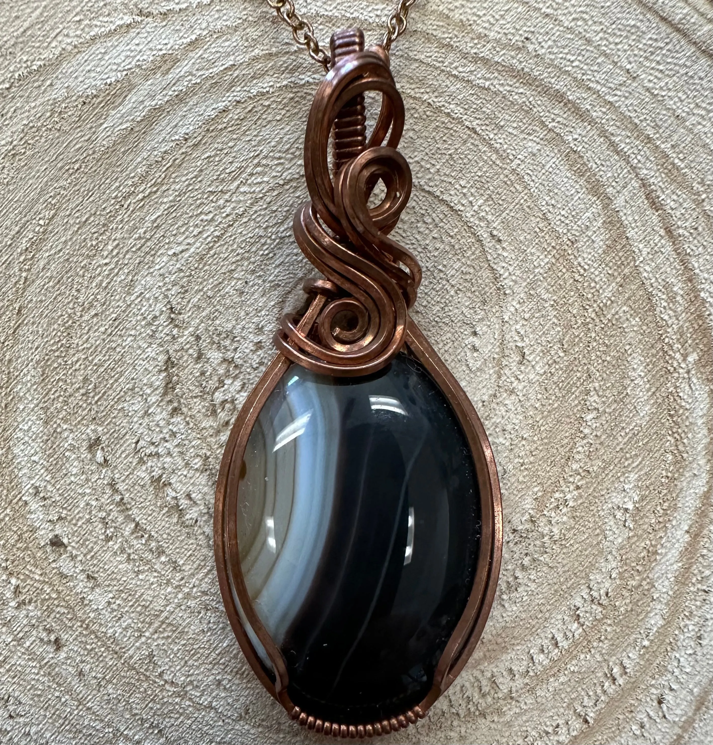 Wire Hand Wrapped Jewelry by Kaley