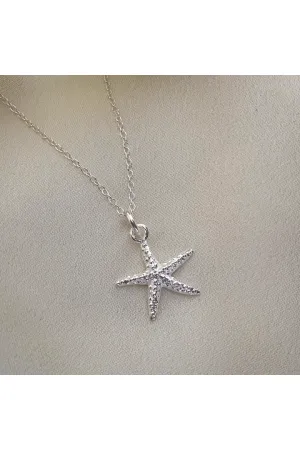 Wisteria London Sterling Silver Starfish Necklace