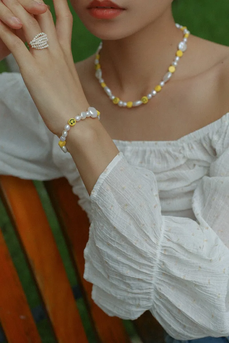Woven Multi-Layer Freshwater Pearl Ring