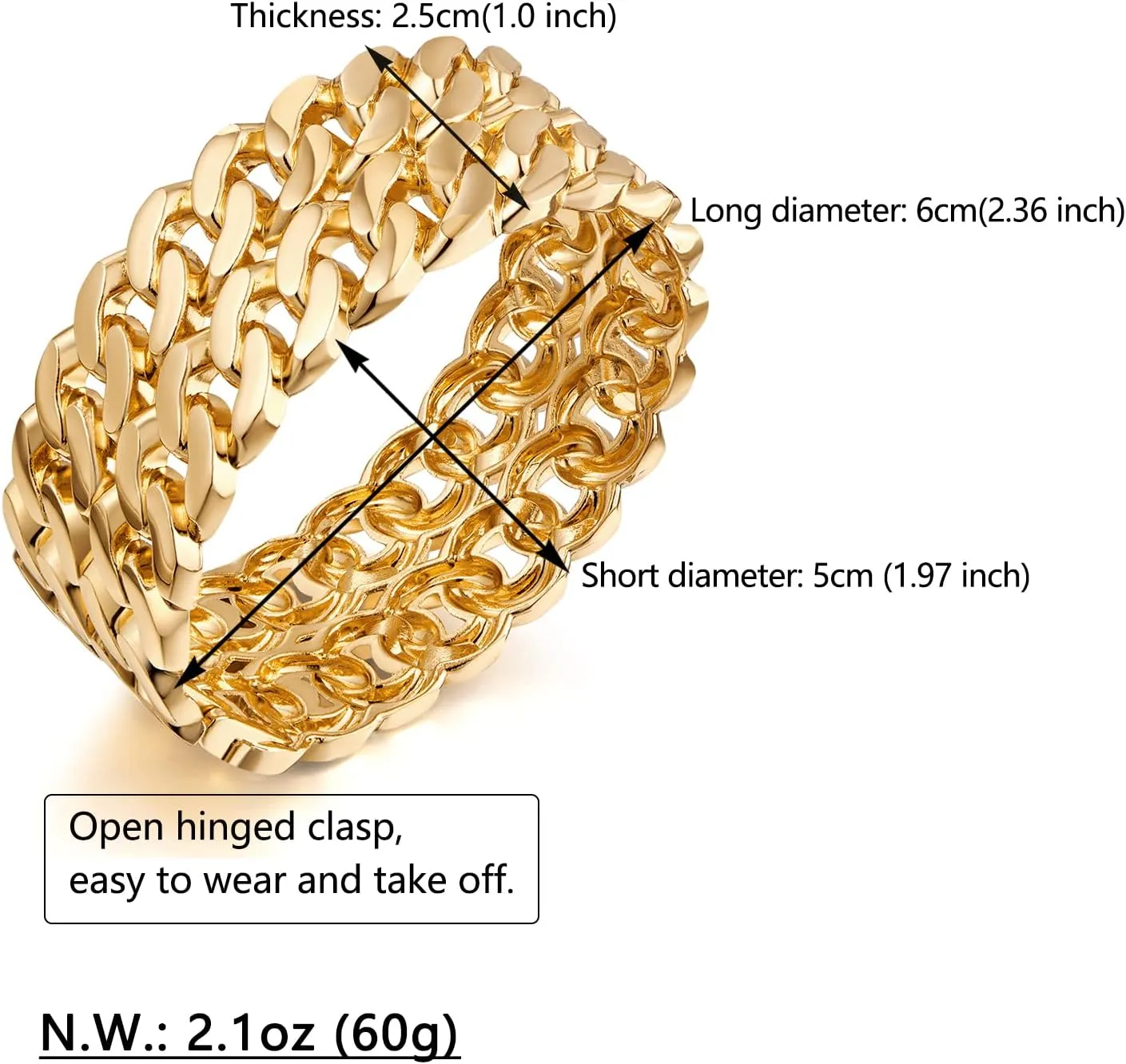 WOWORAMA Chunky Gold Bangle Bracelets for Women Thick Wide Hinged Cuff Bracelets Vintage Statement Gold Bracelet Twisted Hammered Wrist Arm Cuff Bracelets