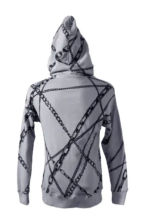 ZIP UP HOODIE CHAINS ALLOVER UNISEX