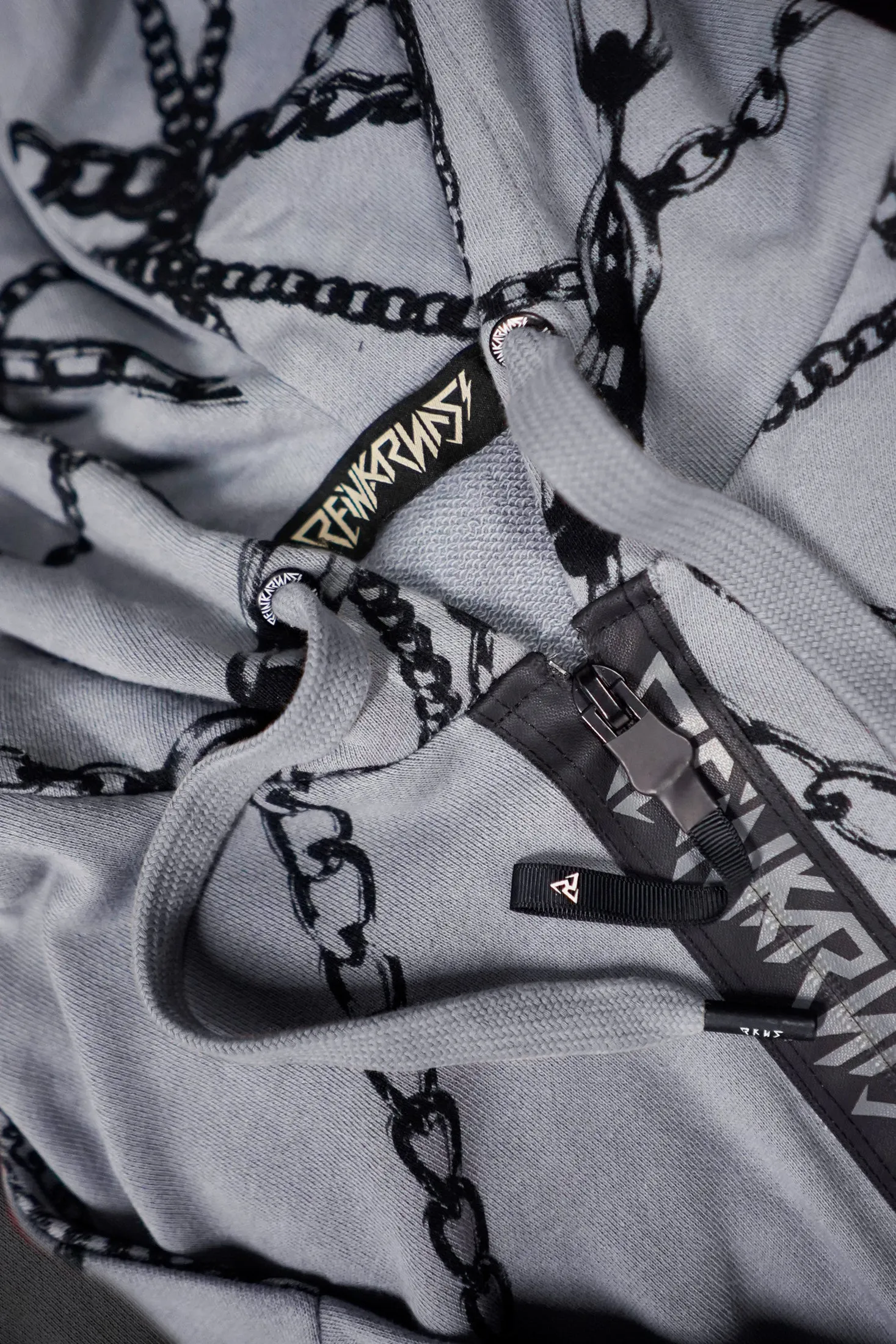 ZIP UP HOODIE CHAINS ALLOVER UNISEX