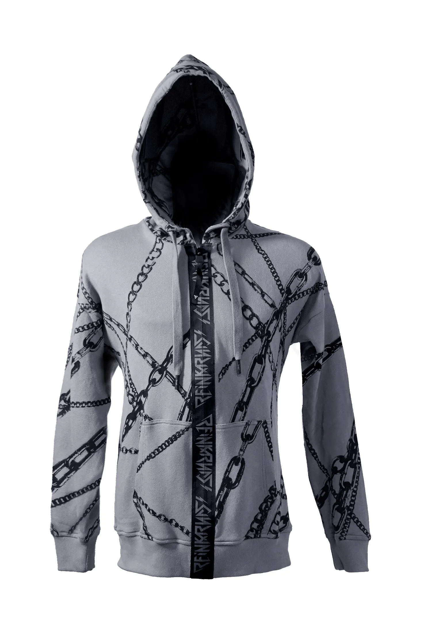 ZIP UP HOODIE CHAINS ALLOVER UNISEX