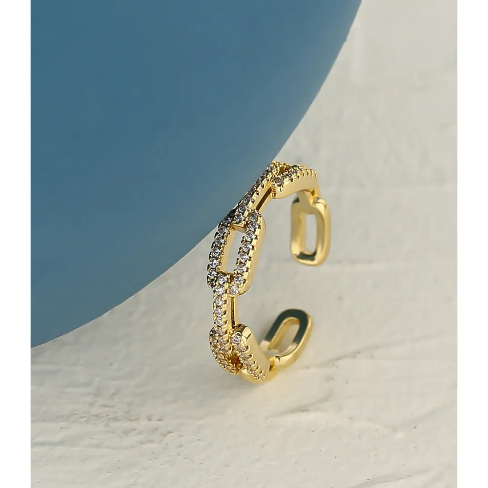 Zircon Chains Ring