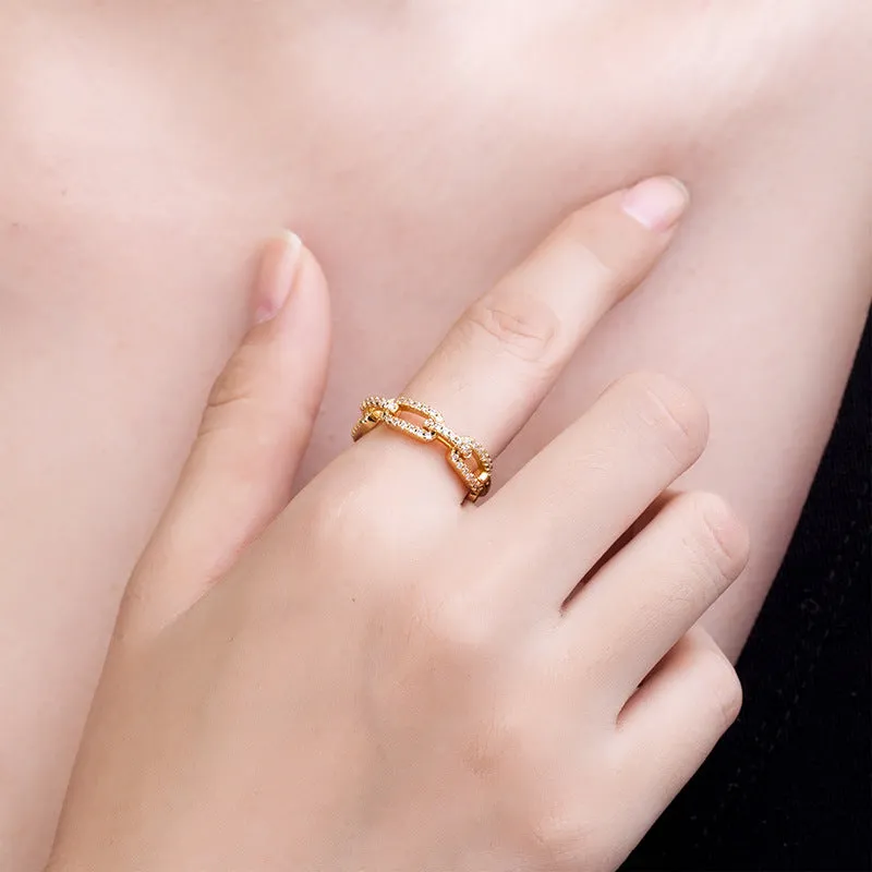 Zircon Chains Ring
