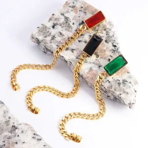 Zircon Tassel Earrings Titanium Steel Chic